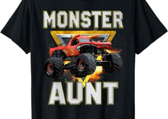 Monster Truck Aunt Monster Truck Are My Jam Truck Lovers T-Shirt