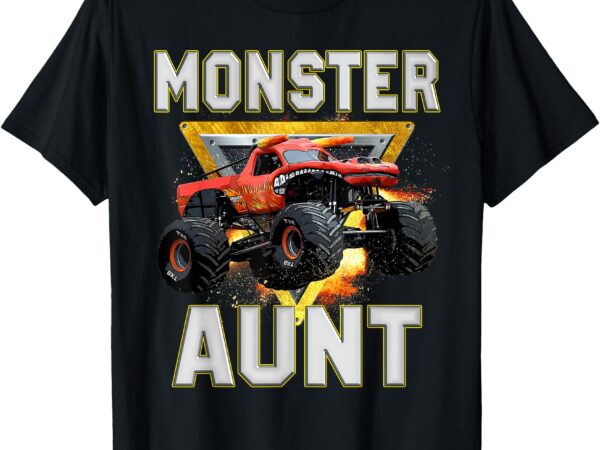 Monster truck aunt monster truck are my jam truck lovers t-shirt