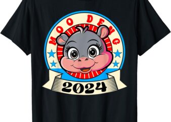 Moo Deng 2024 Funny Baby Pygmy Hippo Cute Moo-Deng 24 T-Shirt