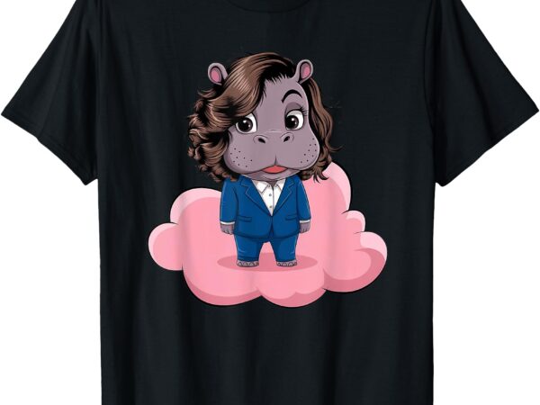 Moo deng for harris kamala harris supporter cute funny hippo t-shirt