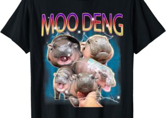 Moo Deng Funny Moo-Deng Baby Pygmy Hippo Cute Zoo Bootleg T-Shirt