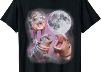 Moo Deng With The Moon T-Shirt