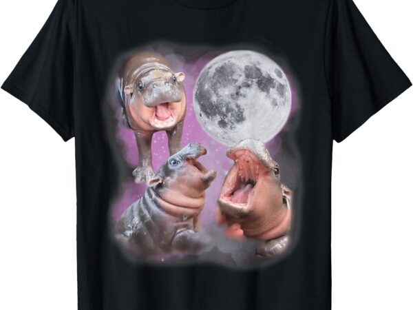 Moo deng with the moon t-shirt