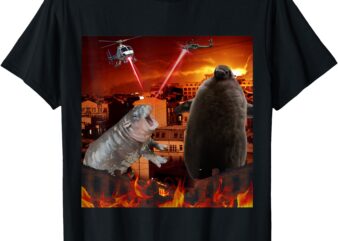 Moo Deng and Pesto Battle T-Shirt