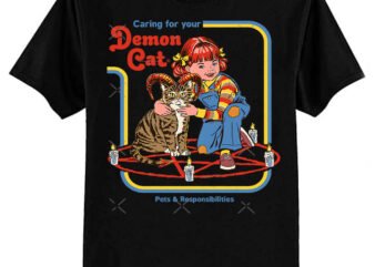 Caring For Your Demon Cat Classic T-Shirt