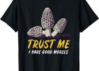 Morel Mushroom Hunting Foraging Hiking Womens & Mens Graphic T-Shirt