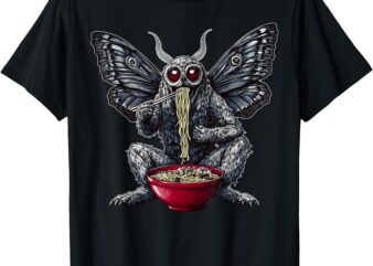 Mothman Cryptozoology Cryptid Ramen Japanese Noodles T-Shirt