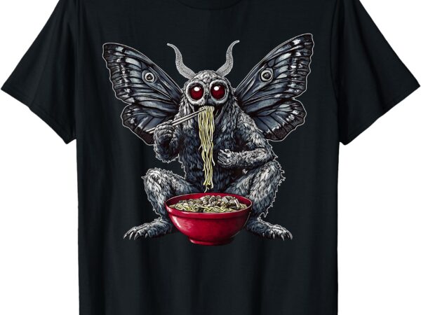 Mothman cryptozoology cryptid ramen japanese noodles t-shirt