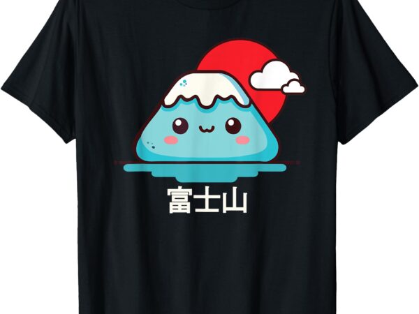 Mount fuji japanese aesthetic kawaii mountain scene kids t-shirt