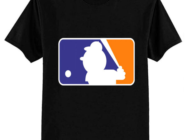 Mr. met baseball league logo t-shirt