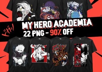 My Hero Academia Anime 22 PNG Design Japanese Style Print TShirt Poster Manga Digital