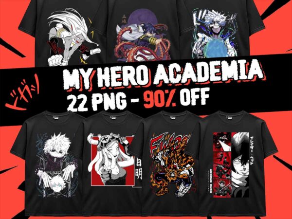 My hero academia anime 22 png design japanese style print tshirt poster manga digital