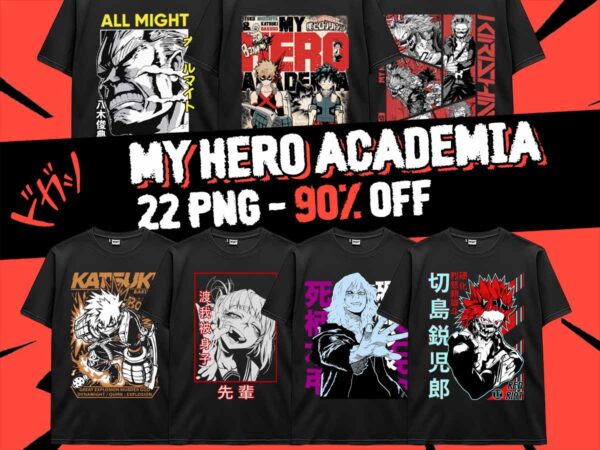 My hero academia anime 22 png design japanese style print tshirt poster manga digital