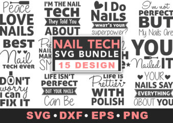 Nail Tech SVG Bundle T shirt vector artwork