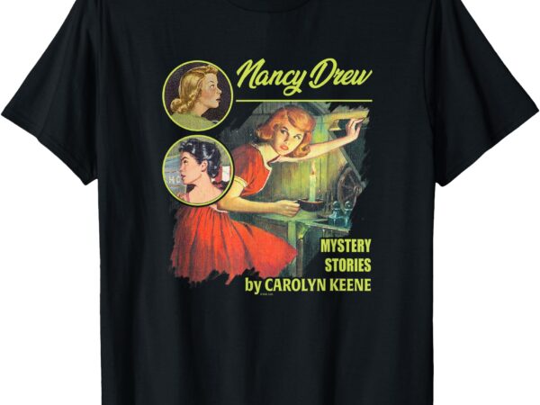 Nancy drew mystery stories by carolyn keene vintage poster t-shirt