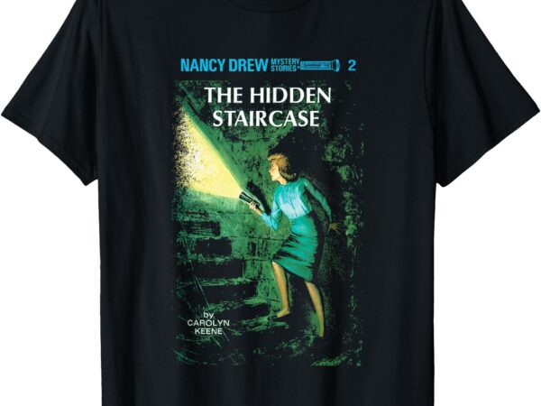 Nancy drew the hidden staircase by carolyn keene retro logo t-shirt