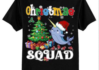 Narwhal Squad Boys Girls Kids Christmas Tree Lights Long Sleeve T-Shirt ltsp