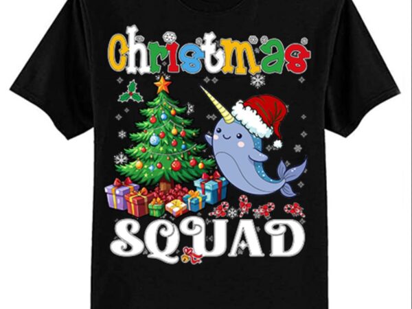 Narwhal squad boys girls kids christmas tree lights long sleeve t-shirt ltsp