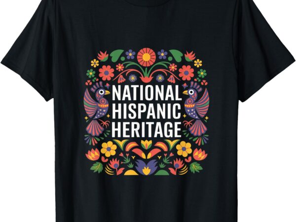 National hispanic heritage floral design t-shirt