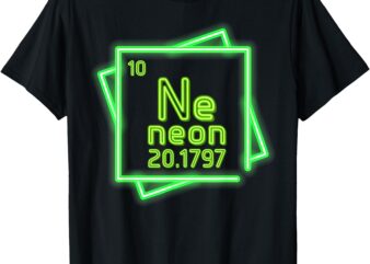 Neon Element Chemistry Periodic Table Science Nerd Kids Boys T-Shirt