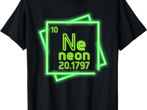 Neon element chemistry periodic table science nerd kids boys t-shirt