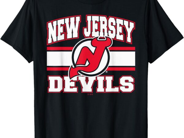 New jersey devils stripe black officially licensed t-shirt