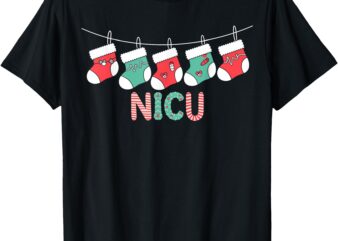 Nicu Christmas Nurse Funny Neonatal Intensive Care Unit Xmas T-Shirt