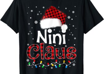 Nini Claus Funny Santa Claus Matching Family Pajamas T-Shirt