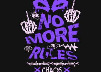 No More Rules Graffiti T-shirt Design