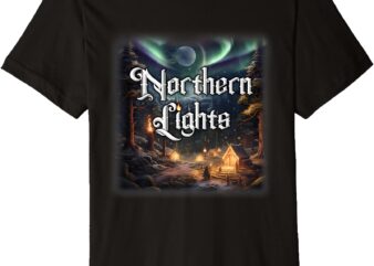 Northern Lights Wreath Premium T-Shirt