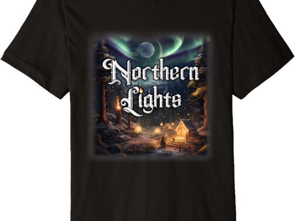 Northern lights wreath premium t-shirt