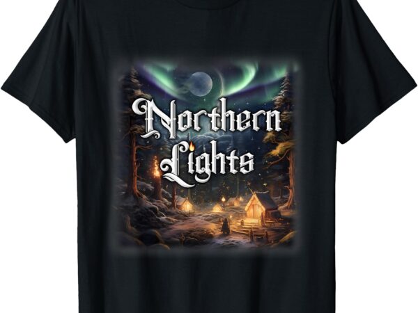 Northern lights wreath t-shirt