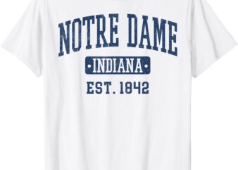 Notre Dame Indiana IN Vintage Athletic Varsity Sports Design T-Shirt