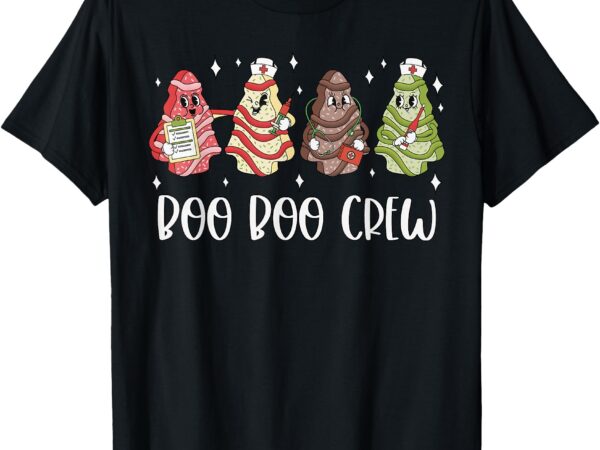 Christmas nurse boo boo crew tree cake xmas nursing t-shirt