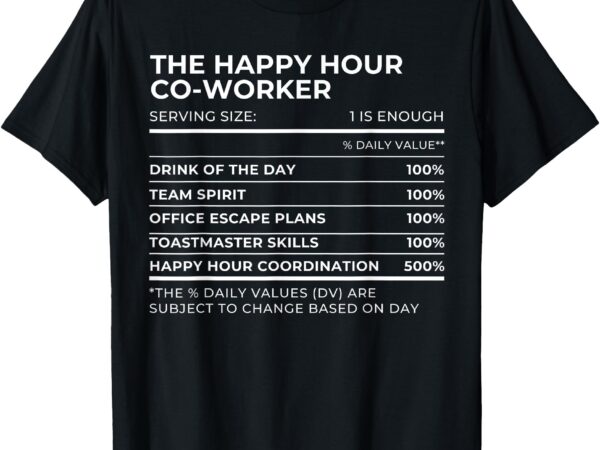 Nutritional facts co-worker work party matching halloween t-shirt