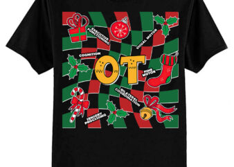 OT Occupational Therapy Therapist Christmas T-Shirt ltsp