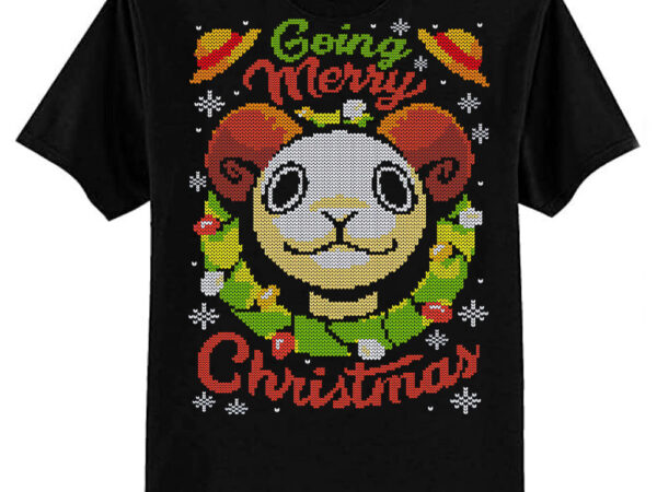 One piece – going merry christmas ugly sweater classic t-shirt