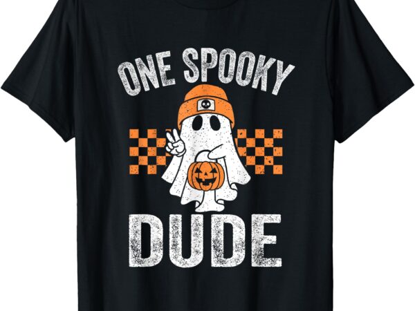 One spooky dude funny ghost dude halloween t-shirt