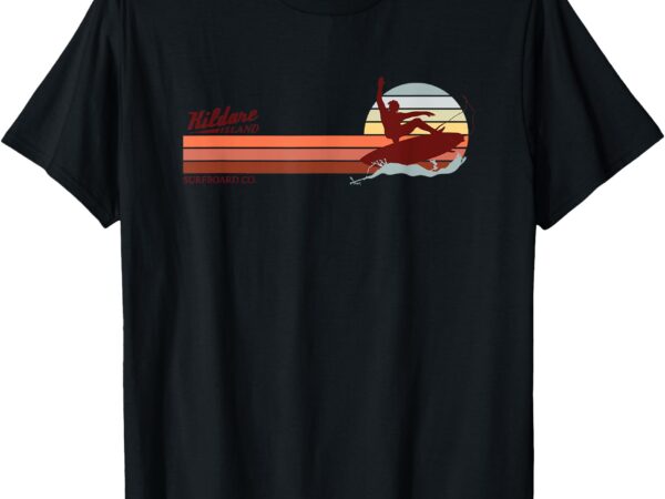 Outer banks kildare island surfboard co. sunset surfer t-shirt