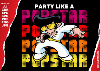 Party Like A Popstar t shirt illustration