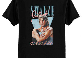 Patrick Swayze ∆ 90s Styled Retro Graphic Design T-Shirt