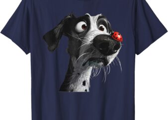 PeachBruh Cute Hound Dog And Ladybug Painting Art Eagerlys T-Shirt