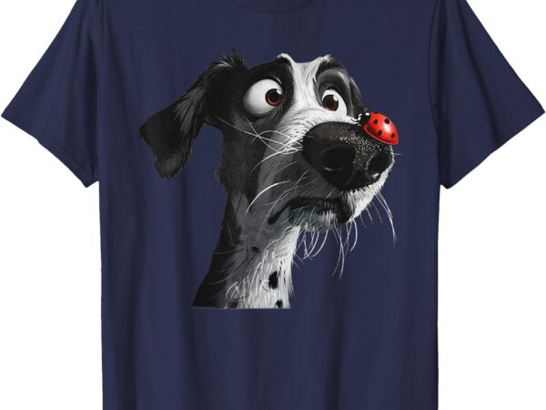 Peachbruh cute hound dog and ladybug painting art eagerlys t-shirt