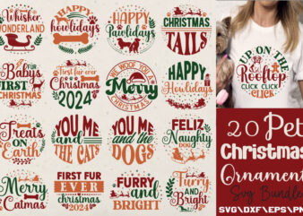 Pet Christmas Ornament T-shirt Bundle Pet Christmas Ornament Svg Bundle