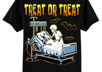 Physical Therapy Halloween Trick Treat or Treat Skeleton PT T-Shirt ltsp