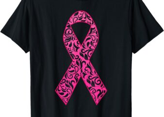 Pink Ribbon Breast Cancer Awareness Support Squads Cancer T-Shirt