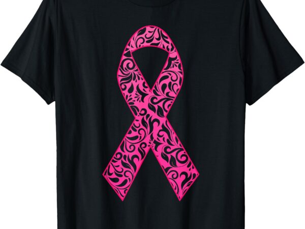 Pink ribbon breast cancer awareness support squads cancer t-shirt