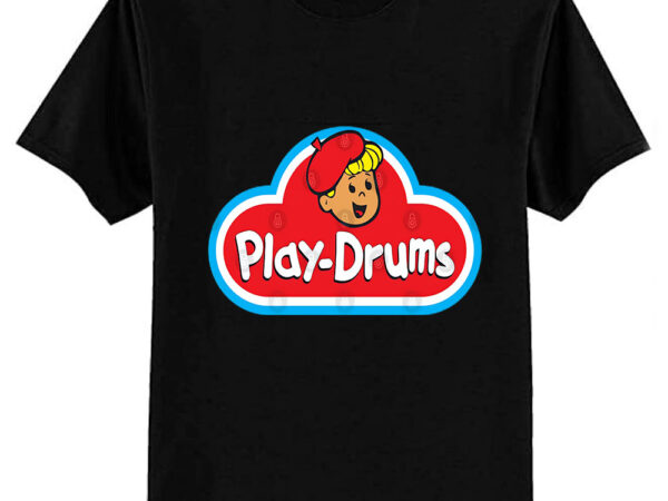 Play drums play-doh style design t-shirt