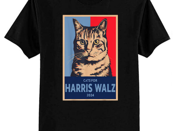 Politically purrfect cats for kamala harris 2024 president t-shirt