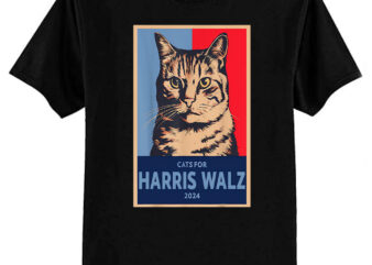 Politically Purrfect Cats For Kamala Harris 2024 President T-Shirt